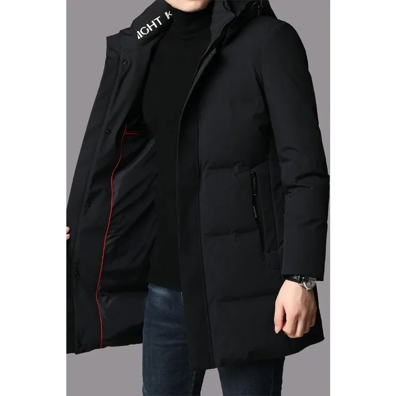 

COZOK Designer Clothes Men Luxury Hooded Long Down Jacket Duck Male Padding 2024 Warm Man Winter Coat Padded Jacket Casual Sack