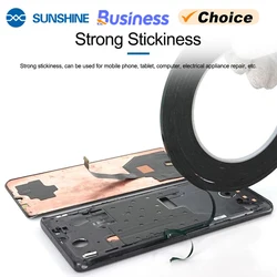 SUNSHINE 2/3/5MM Black Strong Adhesive Double-sided Tape Roll Waterproof Touch Glass Frame Back Cover 10M Repair Glue Tool