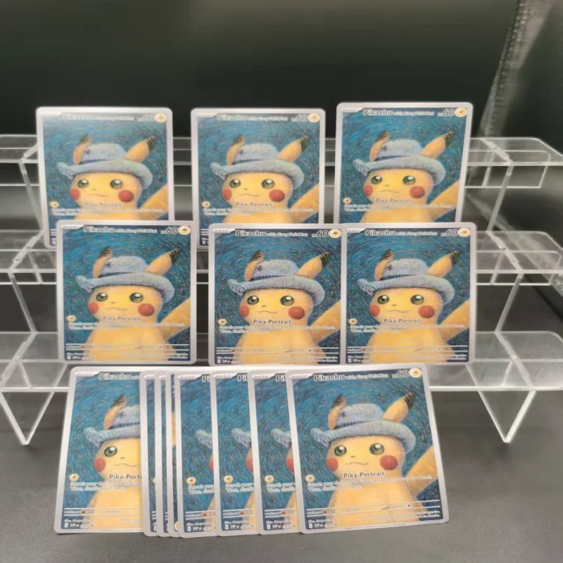 

DIY PTCG Collection Cards 2023 SVP EN VAN GOGH PIKACHU/GREY FELT HAT Self Made Single Card Classic Game Anime Cards Gift Toy