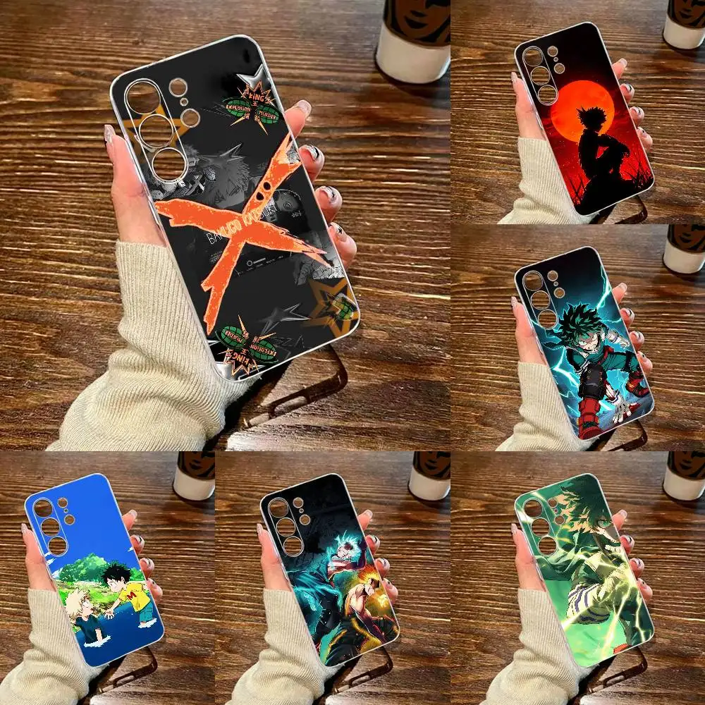 Katsuki Bakugo Hero Academia Clear Hard Phone Case For Samsung S26,25,24,23,22,30,21,10,9,Ultra,Plus,Lite Transparent Cover MKL