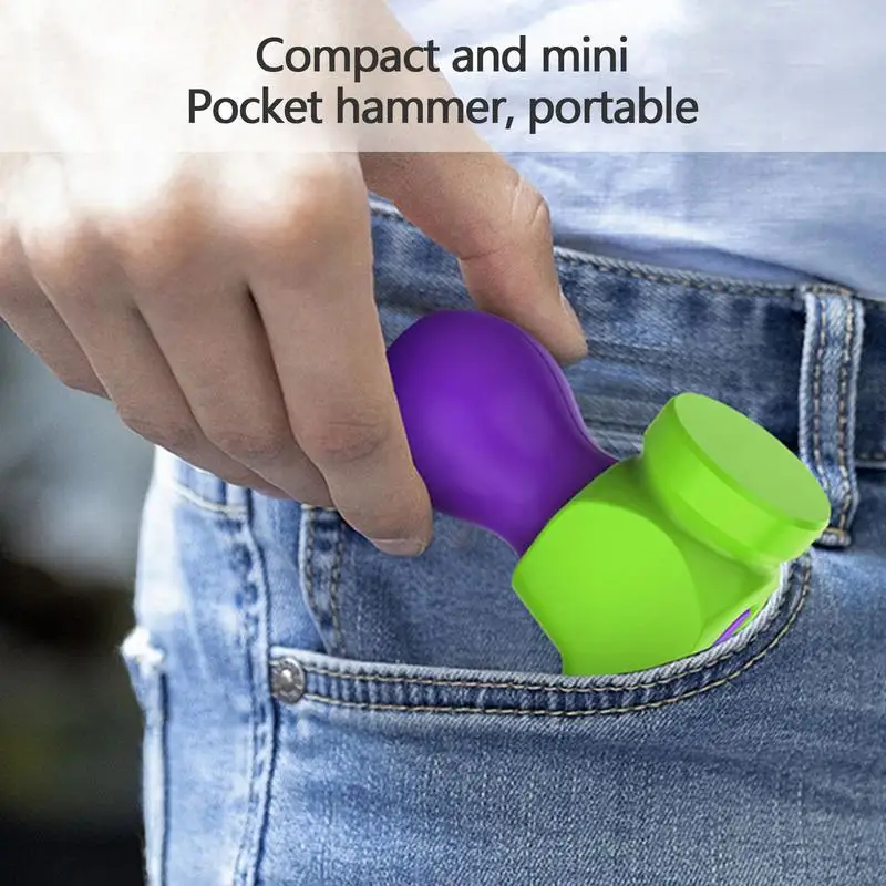 Portable Gravity Hammer Pounding Fidget Toy Atistress Stress Relief Decom-pression Sensory Toy Birthday Gift For Kids Adults