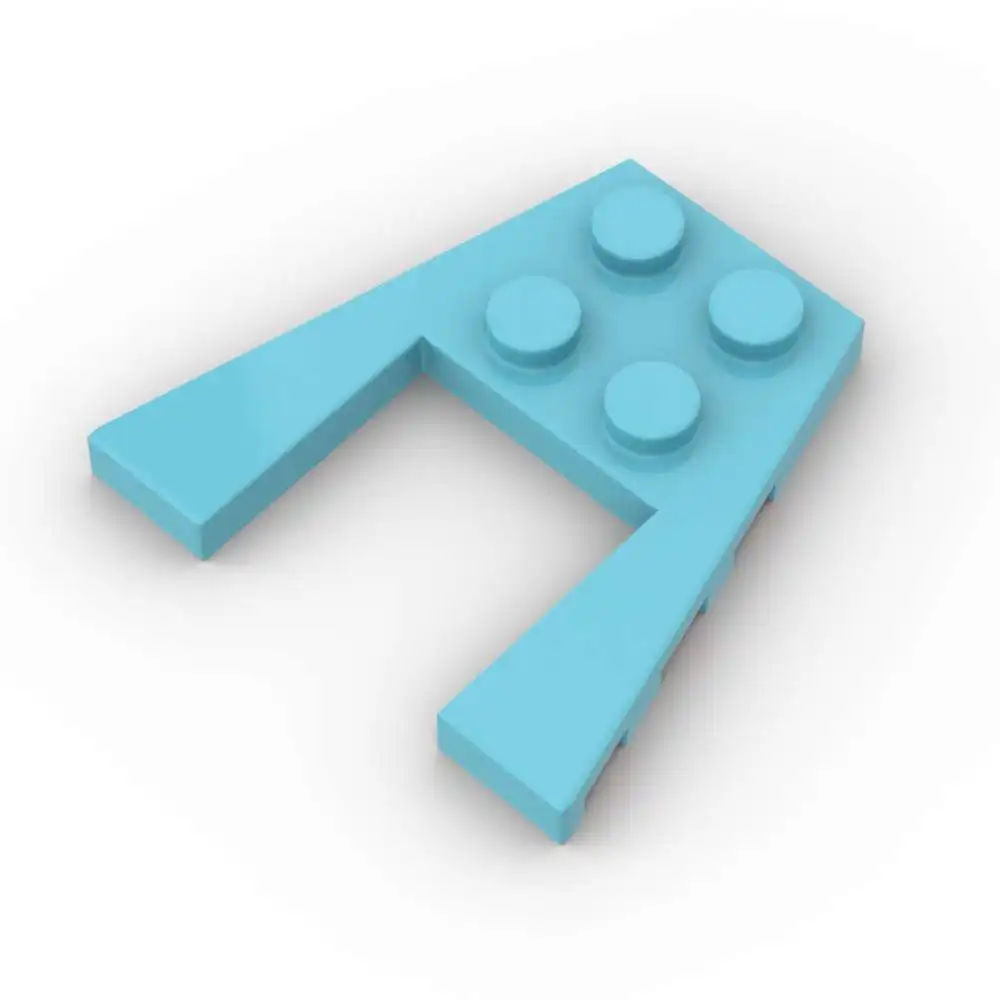 

MOC 10 шт. часть кирпича 43719 4X4 клиновые строительные блоки комплект тарелка доска DIY головоломка из частиц сборка игрушек подарки на день рождения для детей