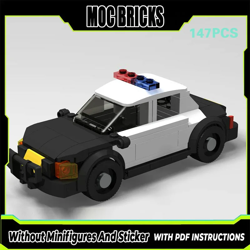 

Конструктор MOC: Модель городского автомобиля, полноразмерная роскошная полицейская машина, модульная технология, подарки, праздничный набор для сборки, детские игрушки