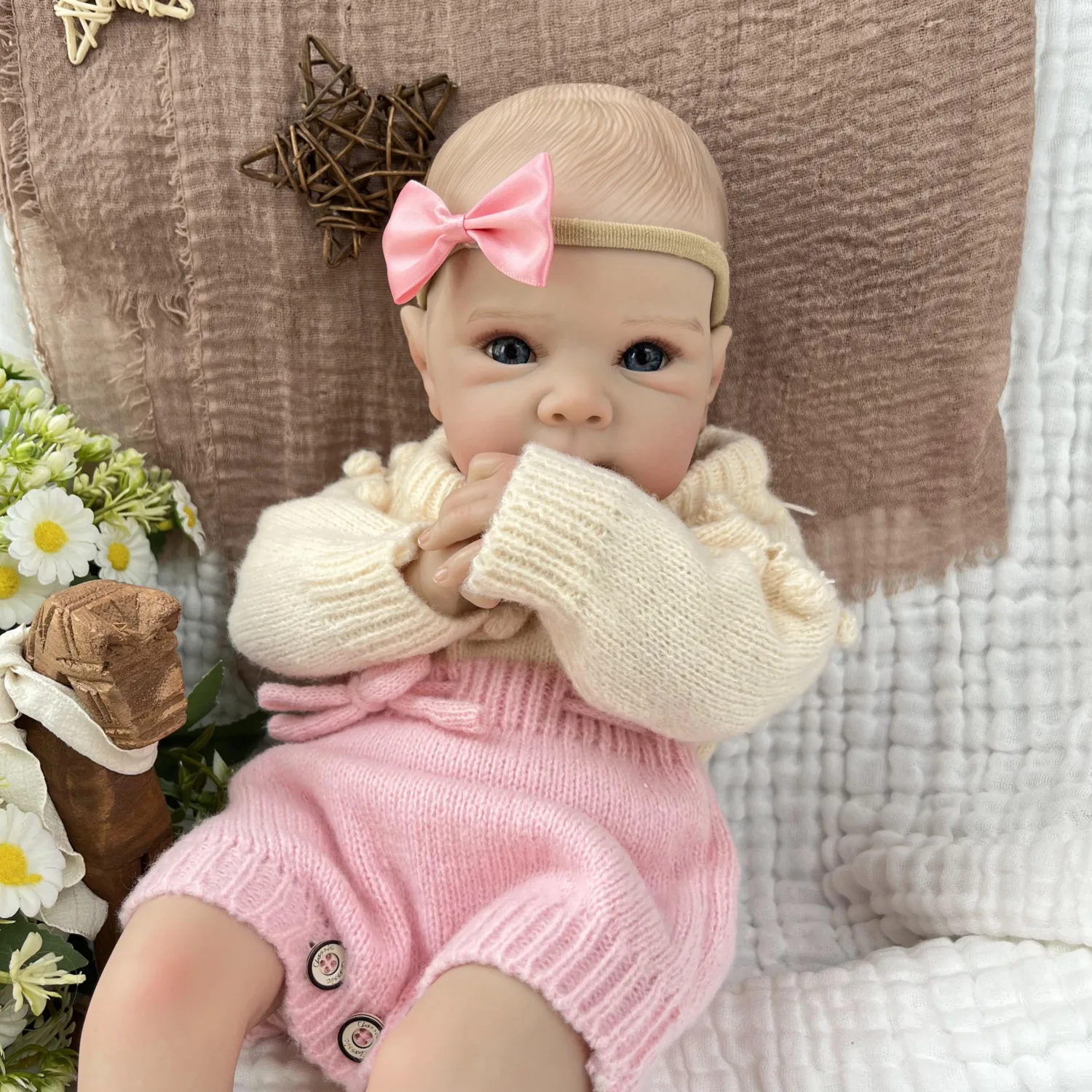 ตุ๊กตา BZDOLL รุ่น Real Look ขนาด 18 นิ้ว (45 ซม.) ตุ๊กตา Reborn ตัวผ้าเหมือนจริง ผิว 3 มิติ น่ารัก แฟชั่น ของขวัญวันเกิด