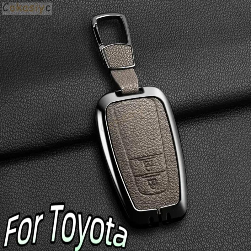 Pokrowiec na kluczyk samochodowy ze stopu cynku do Toyota CHR Prado 2017 2018 Prius Camry Corolla RAV4 2020 2022 2023 2024 Akcesoria samochodowe — zdjęcie 6