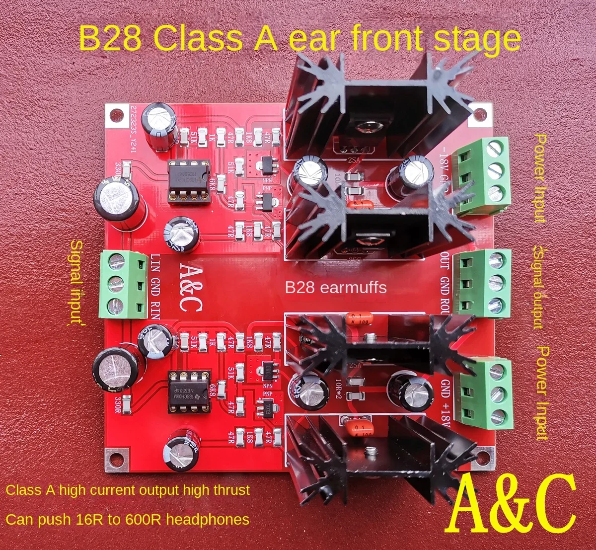 B28 fever level operational Amplifier push transistor Class A ear amplifier board HIFI front stage Board