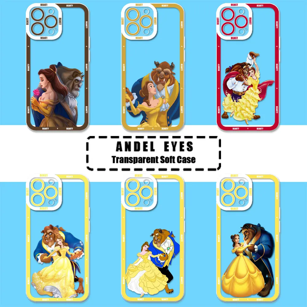 Disney Beauty And The Beast Case For Motorola MOTO G73 G72 G71 G60S G53 G52 G32 G30 G22 G9 Edge 40 Pro Plus 5G Transparent Cover