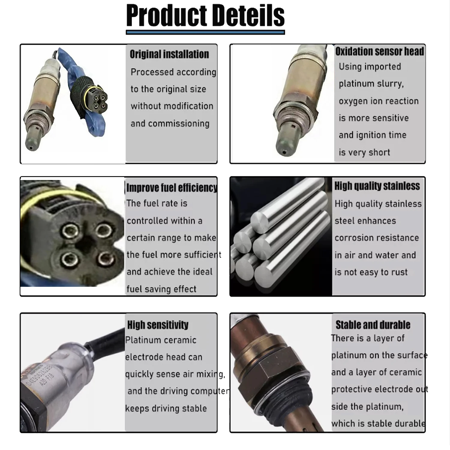 A0005408117 New Lambda Probe Oxygen O2 Sensor For Mercedes-Benz ML320 w210 s210 w163 w140 w220 R129 E320 E430 E55 0258003782