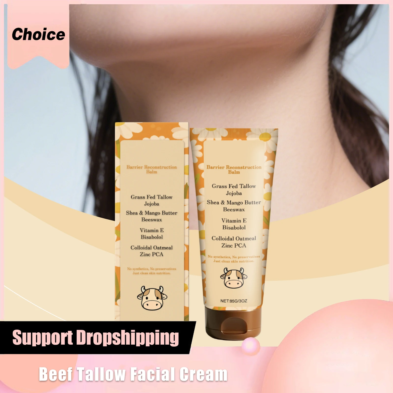 

Beef Tallow Brighten Body Lotion Antioxidant Smooth out Fine Lines Balanced Water Oil State Improve Drying Moisturiz Skin Cream