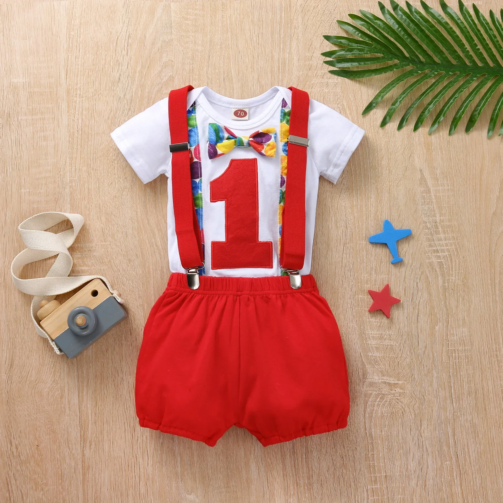 Baby Boy Romper Set Toddler Boys Clothes Kids Jumpsuit 1st Birthday Rompers Infant Clothing Playsuits One Year Baby Boy Overalls