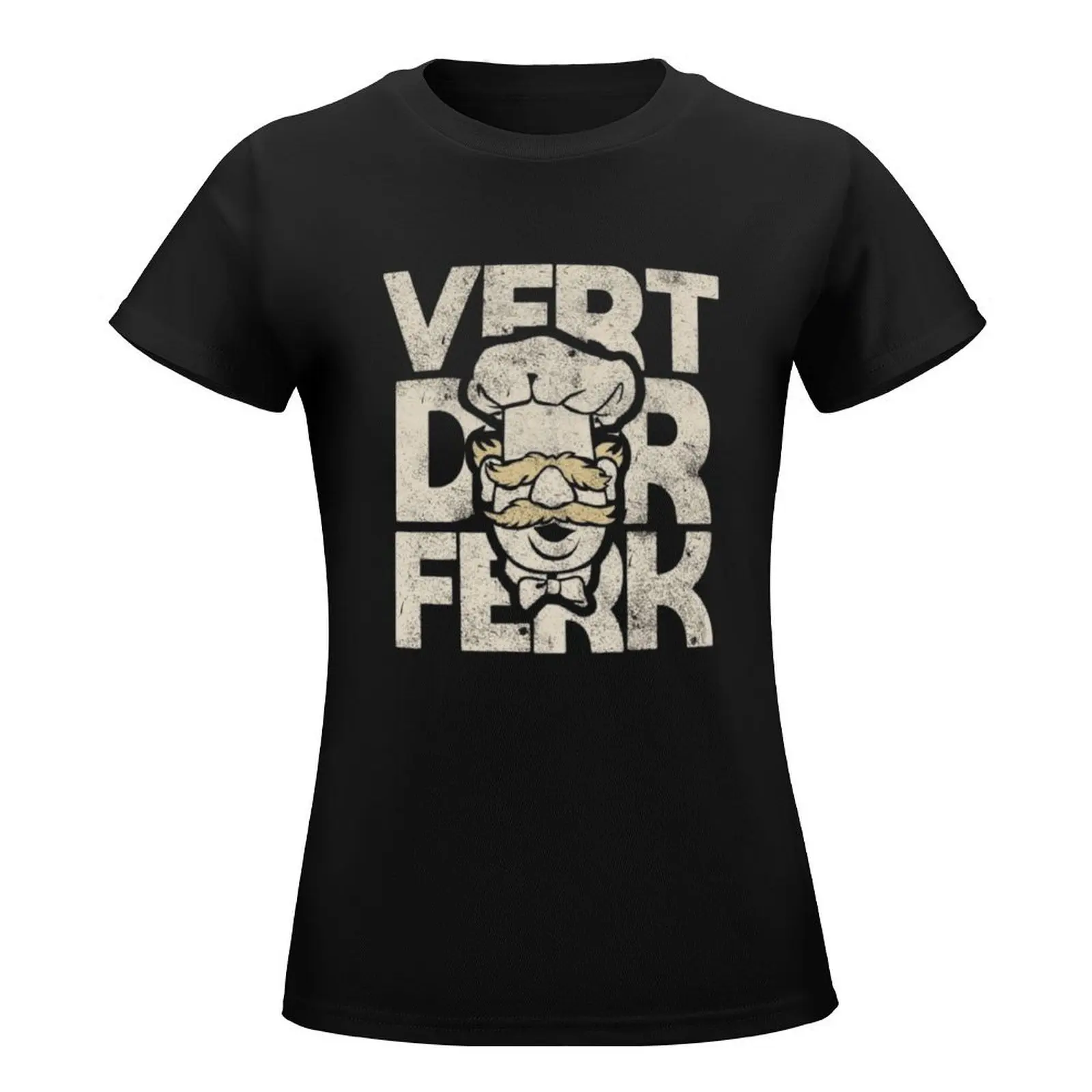 vert der ferk T-Shirt plus size tops animal prinfor vintage clothes T-shirts for Women