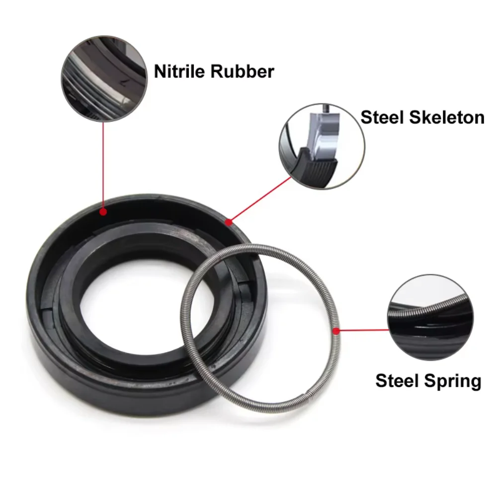 NBR Oil Seal ID 10mm TC-10*15/16/17/18/19/20/22/24*5/6/7/8mm Nitrile Rubber Shaft Double Lip Oil Seals Gasket