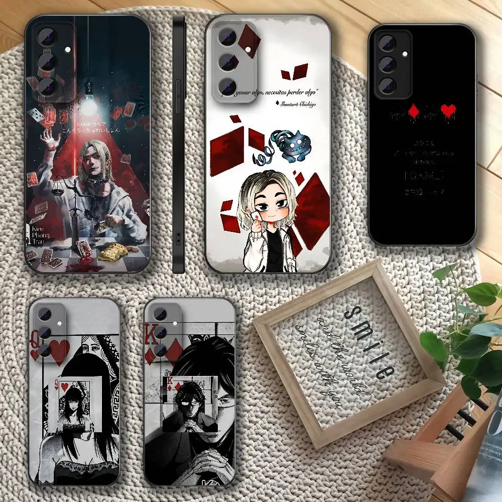 

A-Alice in B-Borderland Phone Case For Samsung S 25,24,23,22,30,21,20,10,9,Ultra,Plus,Lite,FE,5G Black Full-coverage Soft