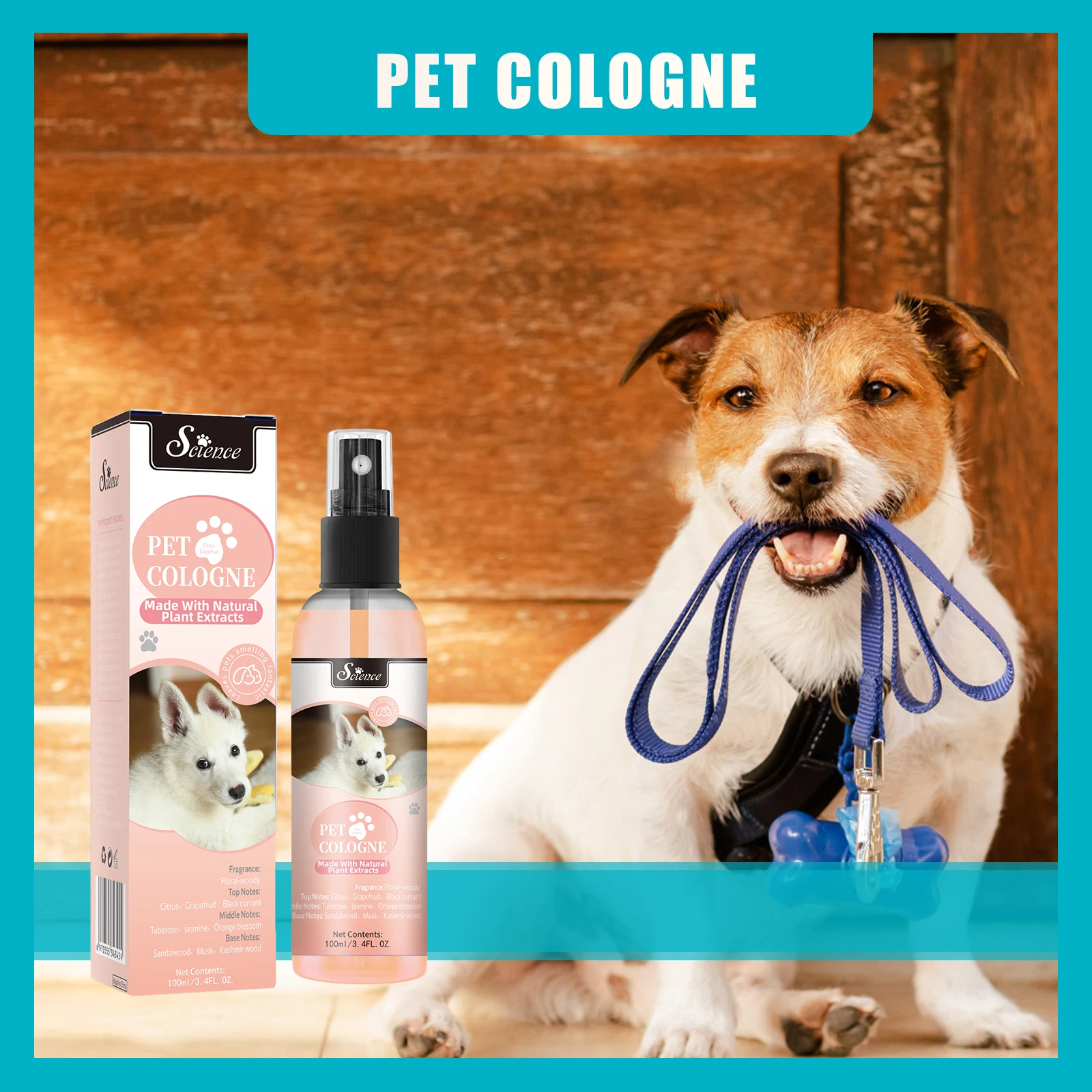 

100 Ml Pet Deodorizing Perfume Spray, Cats & Dogs Eliminating Odors Natural Long-Lasting Fragrance ( Lemon, Orange And Lavender)