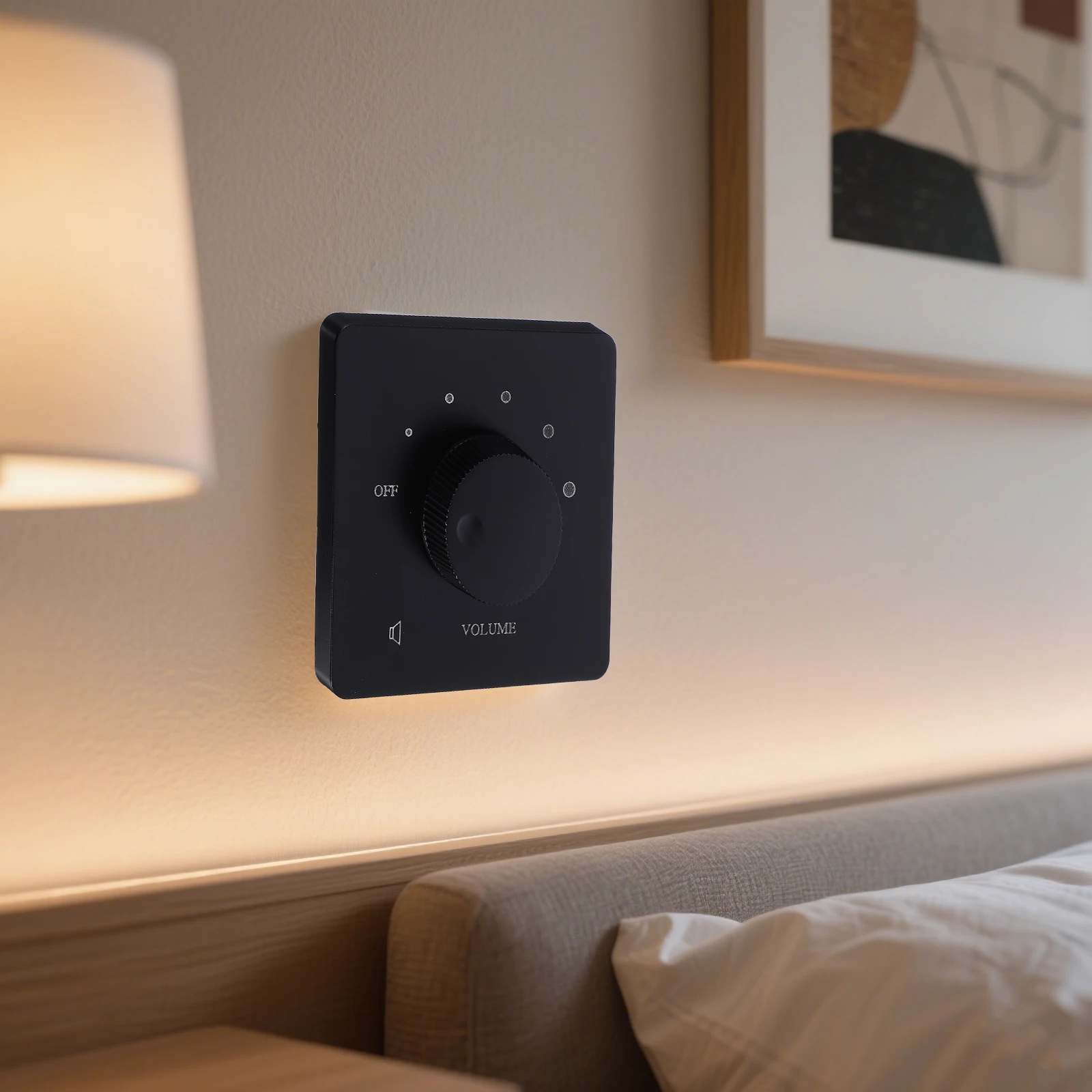

Volume Control Panel 5 Level Adjustable Speaker Sound Knobs In-wall Plastic Audio Switch Comfort Listening Home Office