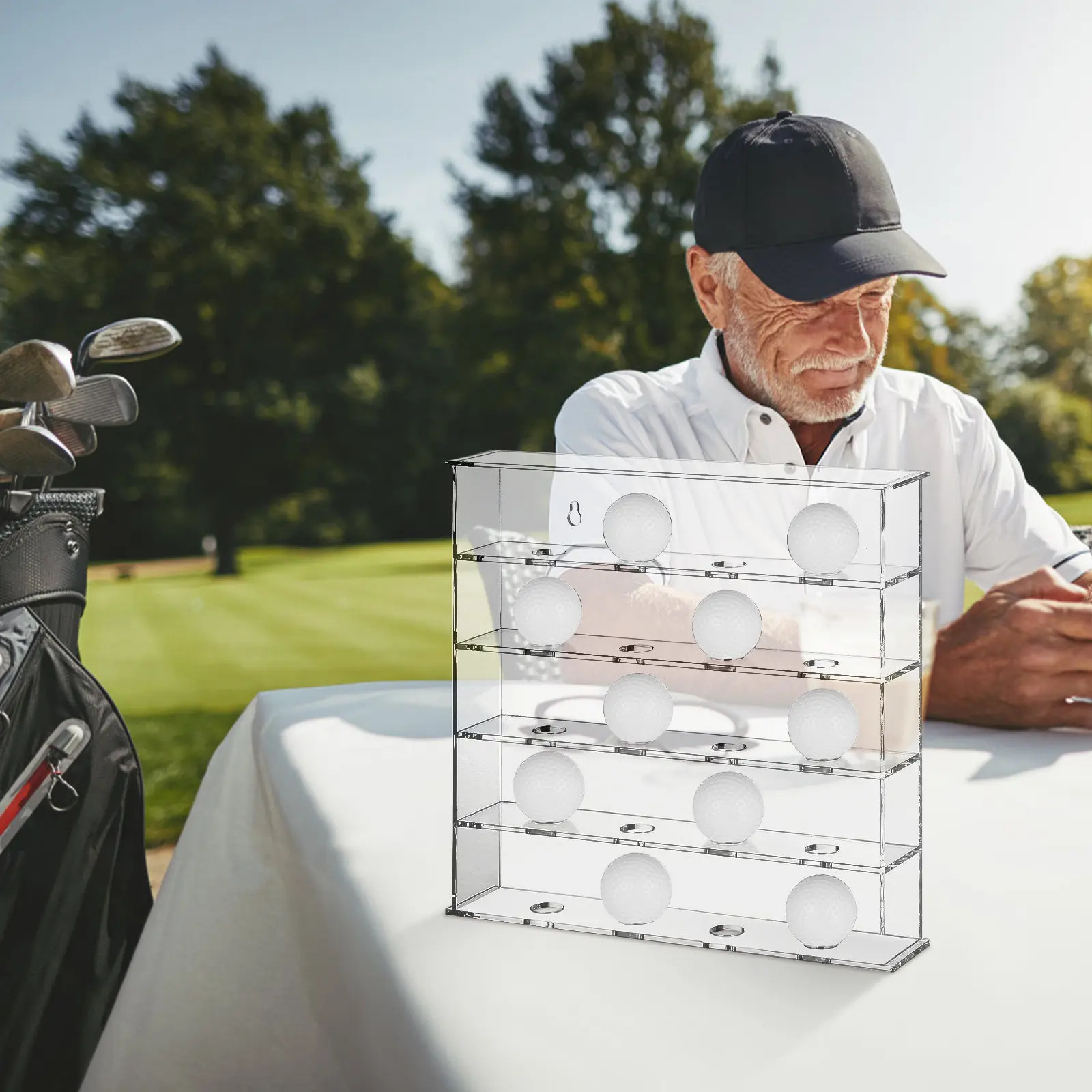 support-mural-pour-20-balles-de-golf-vitrine-en-acrylique-organisateur-moderne-et-elegant-presentoir-pour-balles-de-golf-support-pour-collectionneurs-support-pour-ballons-de-baseball