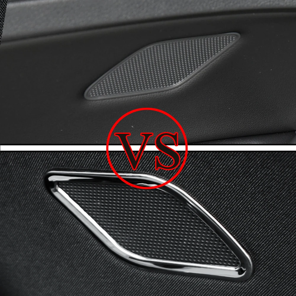 Stainless Steel Rear Door Speaker Audio Sequin Sticker Trim for Volkswagen VW Golf 7 MK7 7.5 MK7.5 2012 - 2019 Accessories