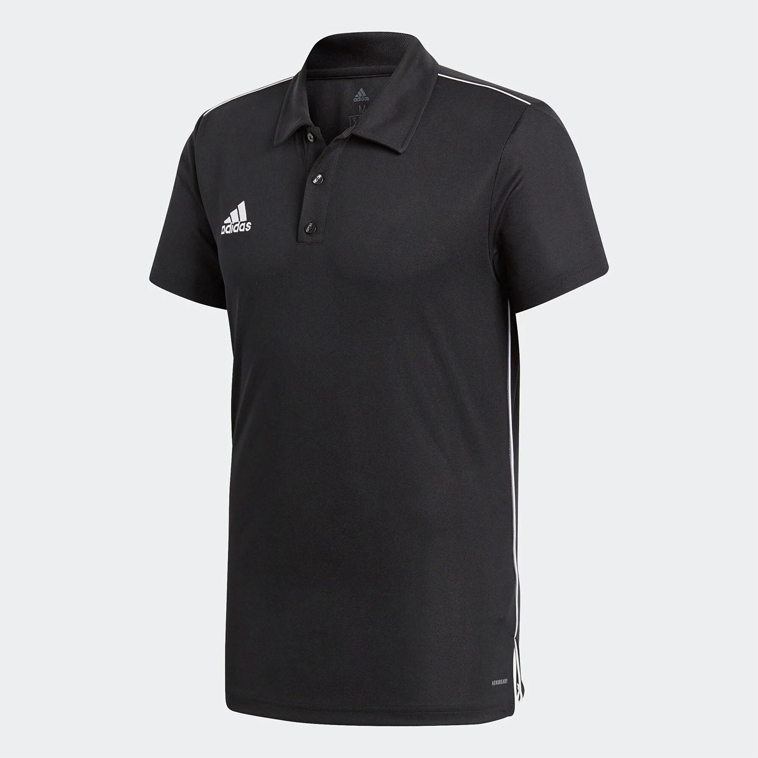 Adidas genuine CORE18 new men's black and white short sleeved polo shirt CE9037