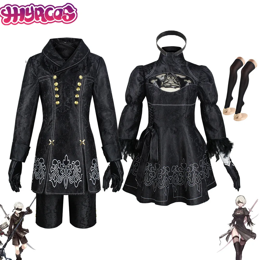 Nier Automata Cosplay Costume Yorha 2B sexy Outfit Games Suit Women Role Play Costumes Girls Halloween Party Fancy Dress Men