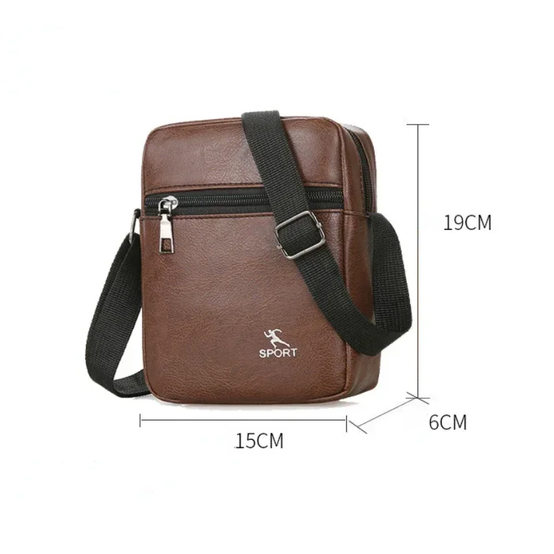 Vintage Messenger Bag Mannen Pu Lederen Zakelijke Werknemer Schoudertas Bruine Zwarte Man Crossbody Tas Mannelijke Handtas Cadeau Voor Echtgenoot