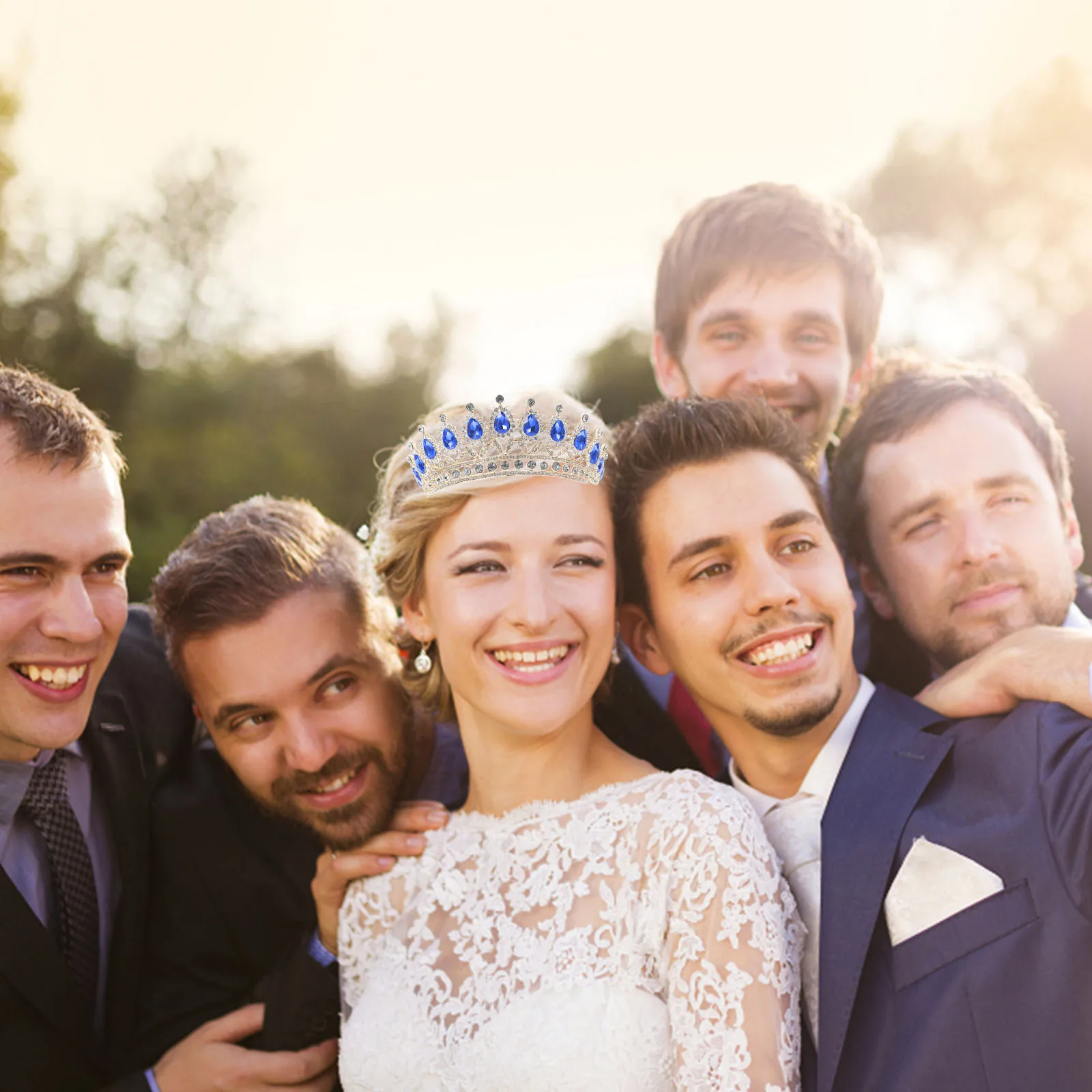 

1 шт., хрустальная корона принцессы, нежная повязка на голову, синяя свадебная фея, украшения для волос со стразами, элегантные очаровательные изысканные волосы