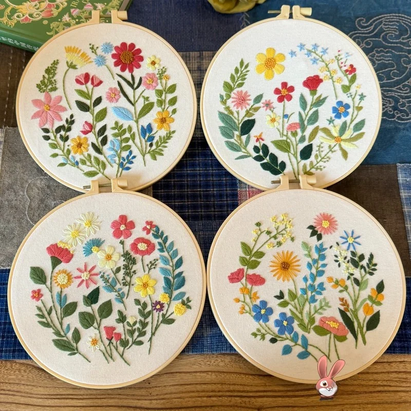 

Hand Embroidery DIY Material Kit Video Tutorials Shandong Lu Embroidery 3D Embroidery Beginner Kit Home Fabric Sewing Tools