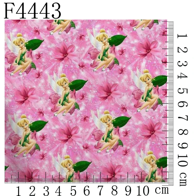 movie Tinker bell Minnie mouse Print pure cotton fabric stretch fabric DIY dress bag pet cloth Material Handmade F4445