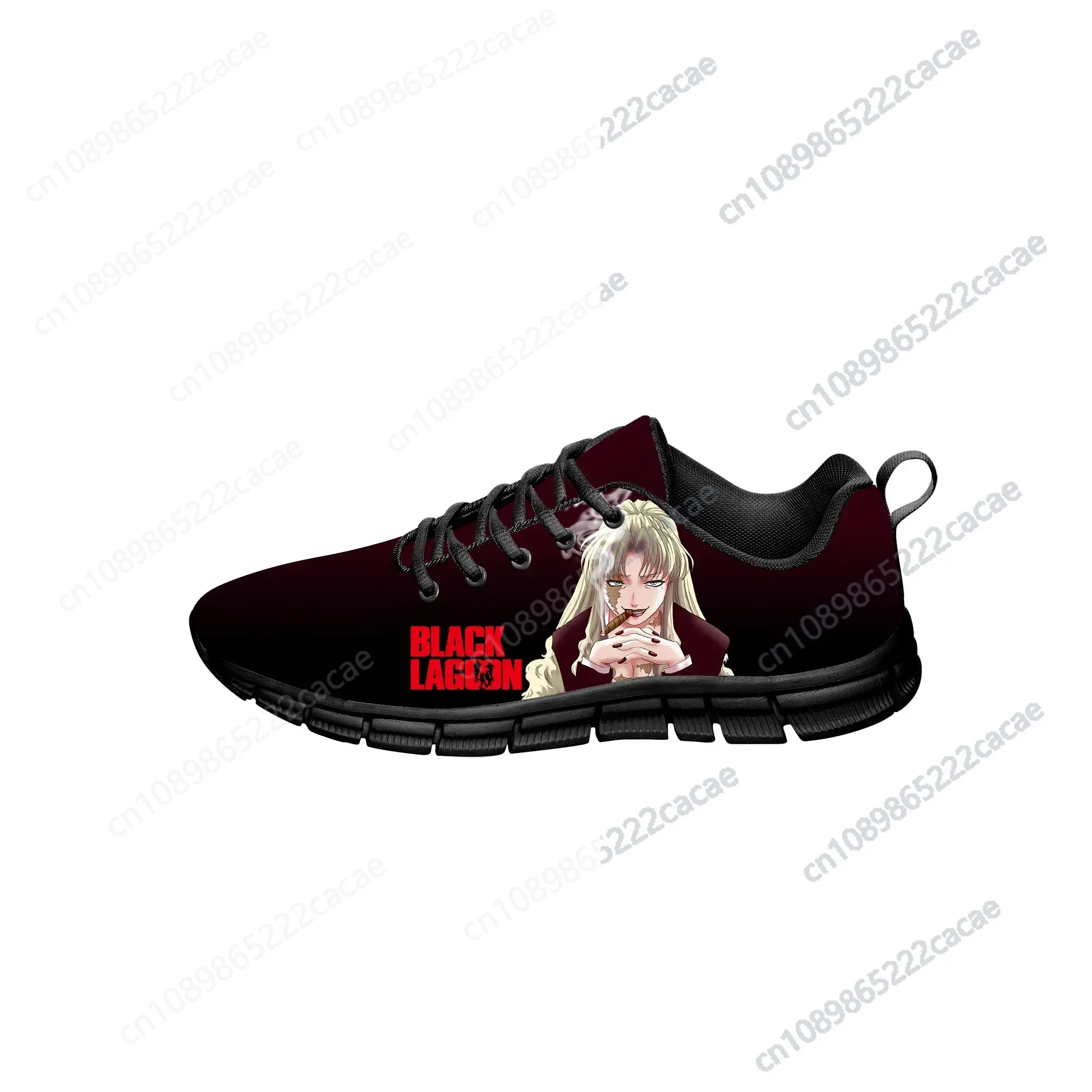 

Anime Black Lagoon Black Sports Shoes Mens Womens Teenager Kids Children Sneakers Custom High Quality Couple Black Casual Shoe