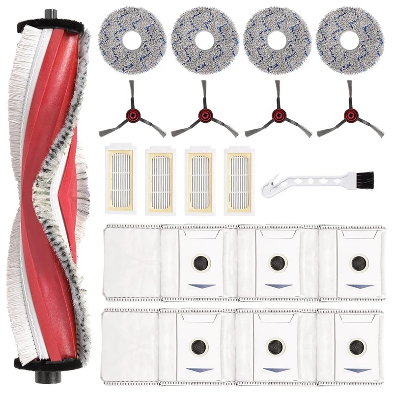 

A44F-For Ecovacs Deebot T30 Omni/T30 Pro Omni Robot Vacuum Cleaner Main Side Brush Hepa Filter Mop Cloth Dust Bags Parts