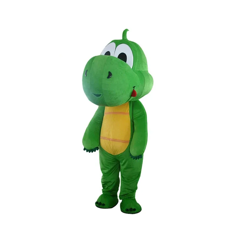 Costume della mascotte Cosplay per adulti del partito di carnevale di Halloween del dinosauro del drago verde personalizzato