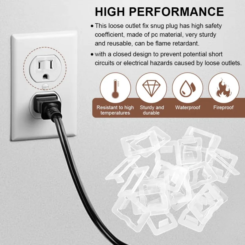 24 قطعة من قابس تثبيت المخرج السائب، مثبت مقبس الحائط، إدراج شفاف، منافذ بسهولة، حافظ على جوربتك #4