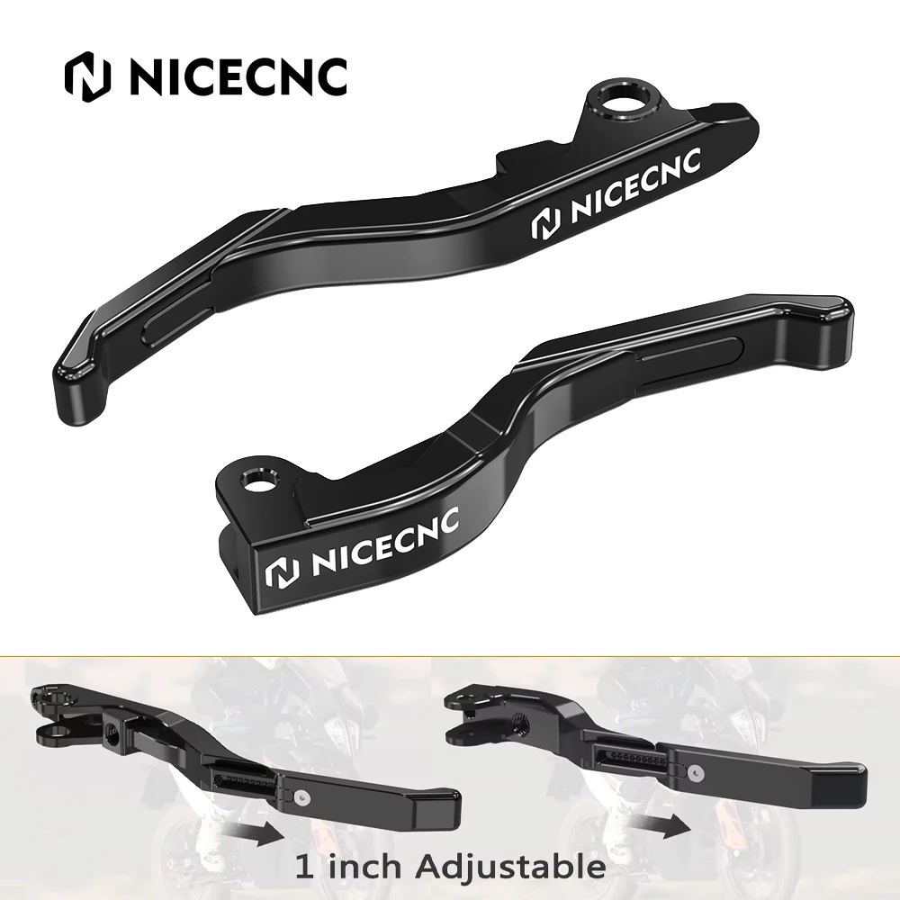 NICECNC Adjustable Motorcycle Shorty Clutch Brake Lever for KTM 890 Adventure/R 790 Adventure 2019 2020 2021 2022 2023 2024 2025