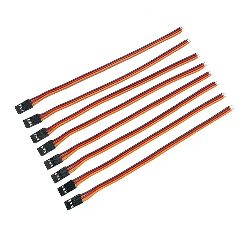 10Pcs 10/15/20/30/50cm RC Servo Extension Cord Cable 30/60 Core Male Female Single Head Wire Lead For RC Drone Futaba Servo Part