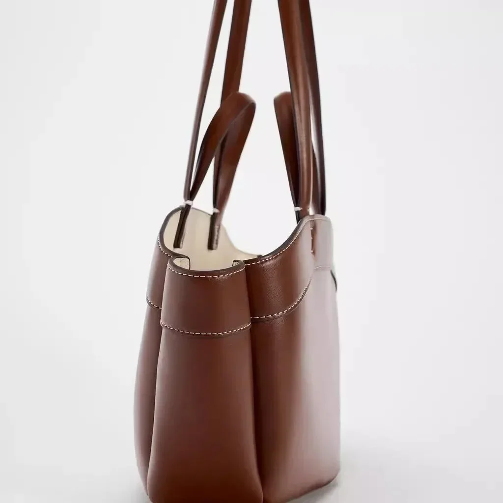 Luxury Tote Designer Bags For Women PU Leather Handbags Large Shoulder Bag High Quality Composited Bag 5 Bucket Women Bags image 6