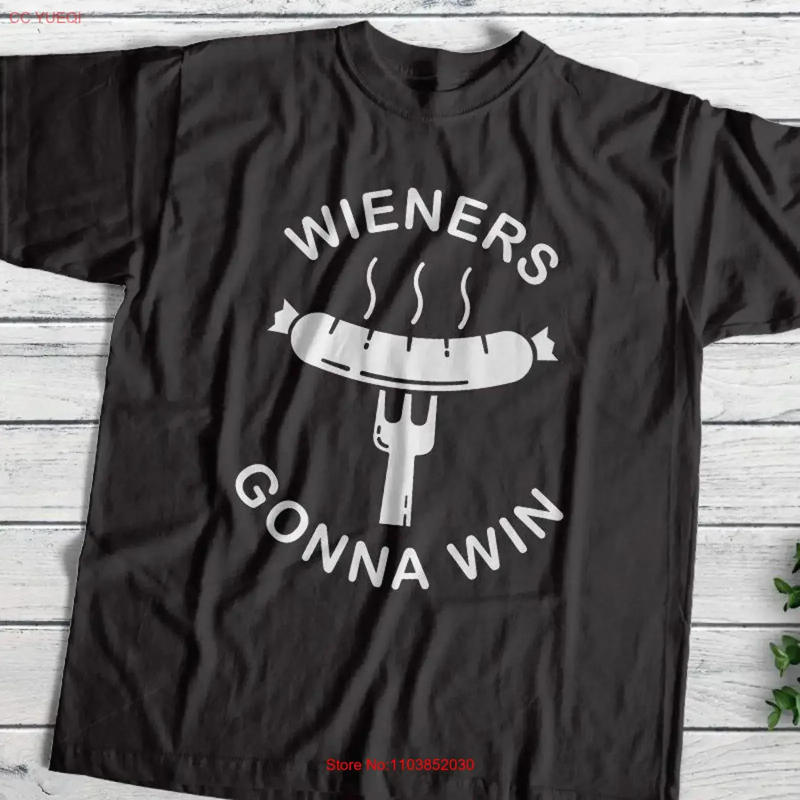 T-shirt de Barbecue à saucisses drôle, amoureux de la gril, les Wieners vont gagnent, haut de Barbecue d'été, style souple pour cuisiniers, vintage lavé, élégant pour homme