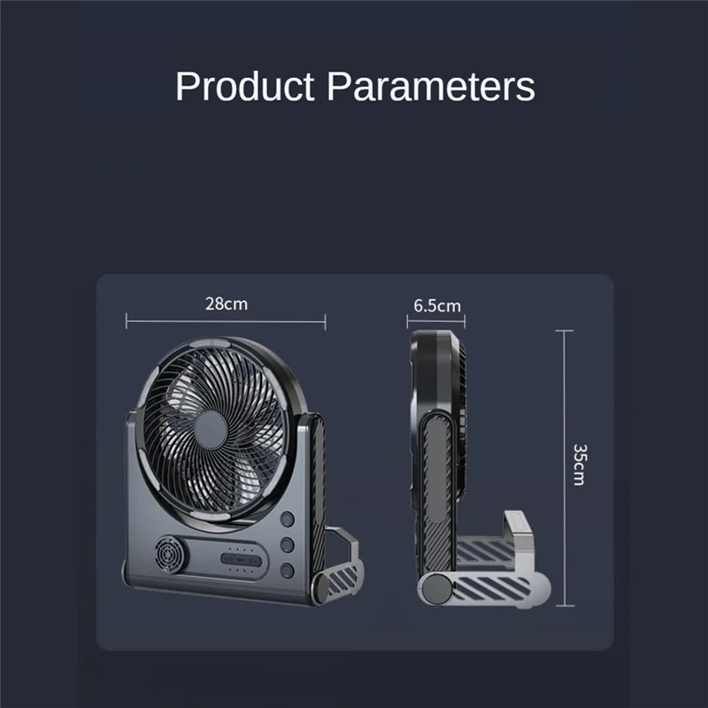 AB68 キャンプファン LED 照明充電式デスクトップポータブルサーキュレーター屋外ファンシェイクヘッド扇風機 15000Mah