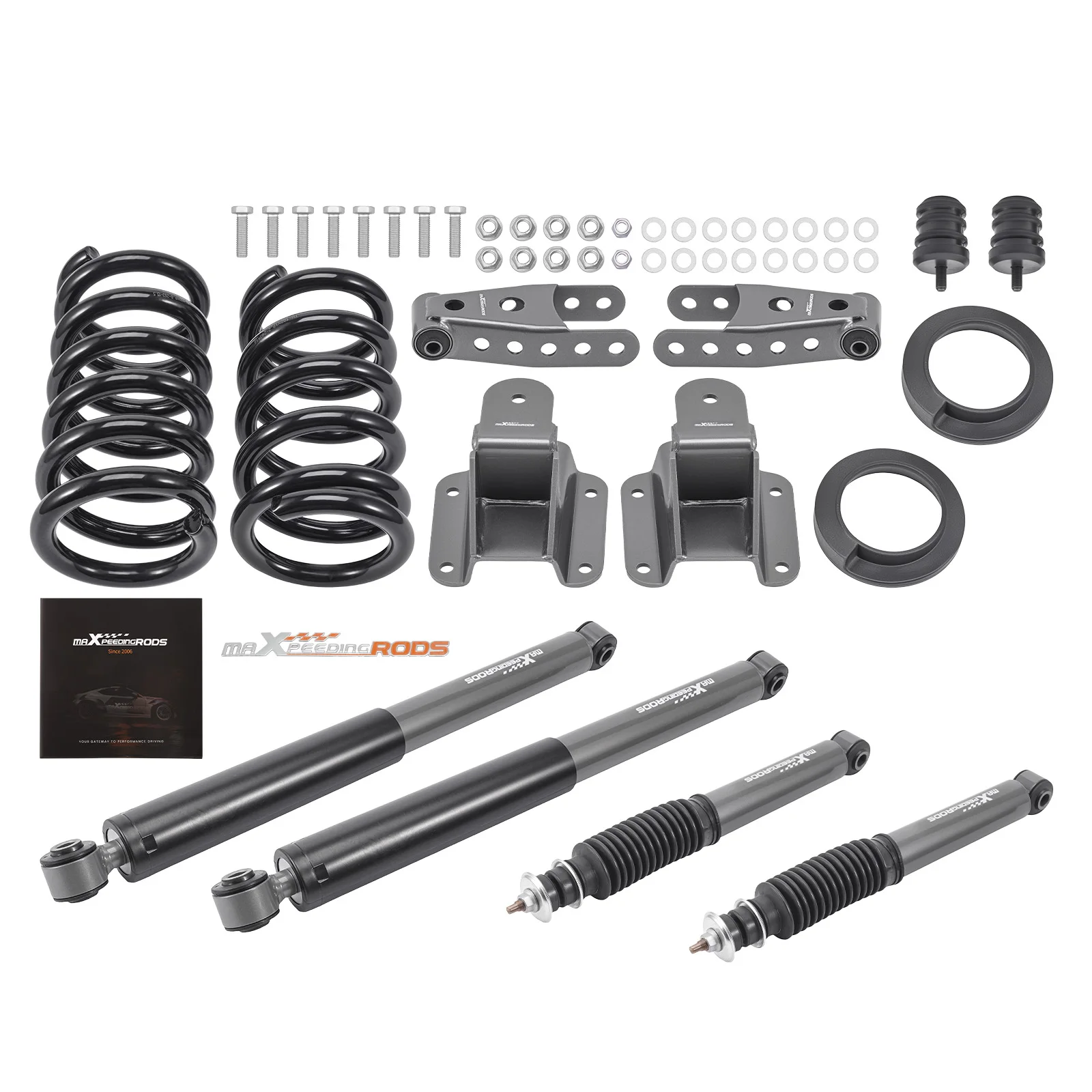 

Nitrogen Charged Drop Kit for Dodge Ram 1500 2WD V8 94-99 Front 2-3" Rear 4"