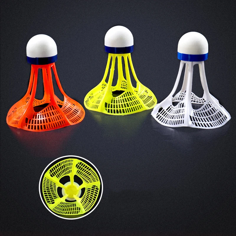 Windproof Outdoor Anti-Wind Ball Plastic Batminton Shuttlecock Stable Resistance Sport Speed Training Children Adults 3Pcs