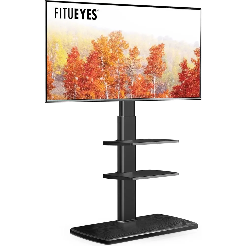 

TV Floor Stand for Living Room Bedroom, Tall TV Stands with Sturdy Wood Base for 32 39 40 43 49 50 55 60 65 70 Inch TVs, Corner