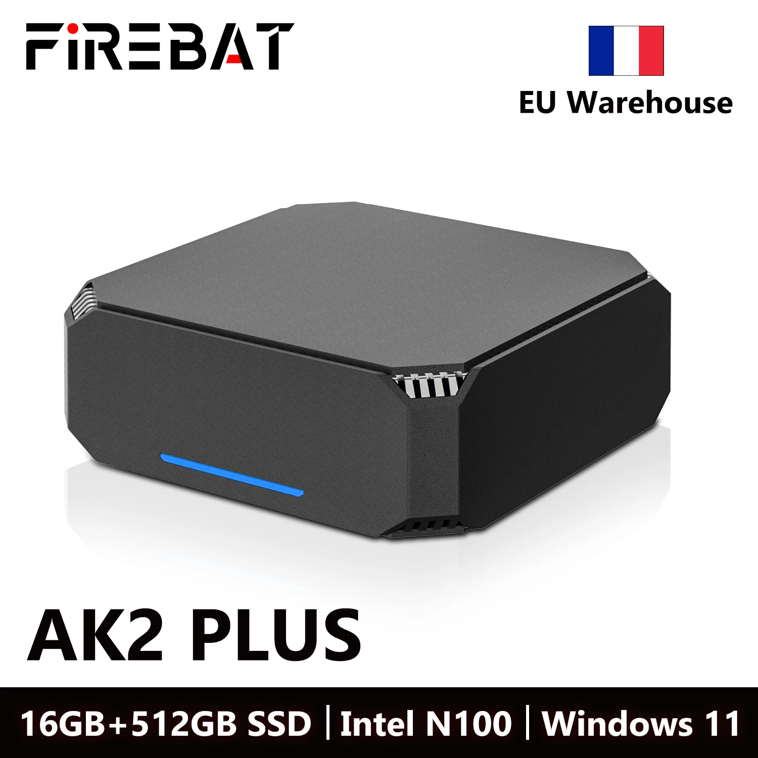 FIREBAT AK2 PLUS Mini PC Gamer Intel N100 CPU Windows 11 Mini PC Gaming DDR4 16GB RAM 512GB SSD  WIFI5 BT4.2 Desktop Computer