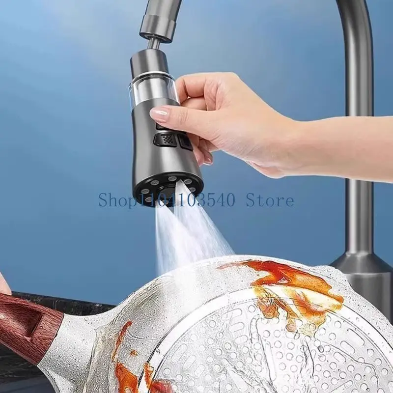 

02DC Kitchen Faucet Extender Aerator Adjustable Splashes Guard Sink Adapter Faucet Strainer Washbasin Faucet Bubbler Nozzle