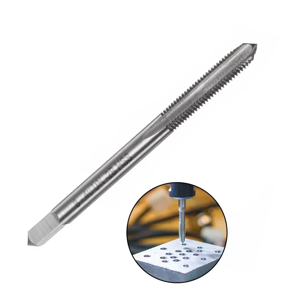 1Pcs Machine Tap #8-40 UNC Thread 2B Class 3 Flutes High Speed Steel 6542 Straight Slot Threading Tap