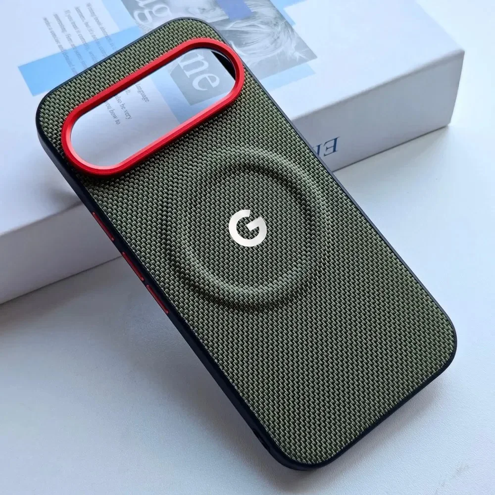 Luxury PU Weave Leather Texture Magnetic Phone Back Case For Google Pixel 11 10 9 Pro XL Shockproof Wireless Charg Protect Cover