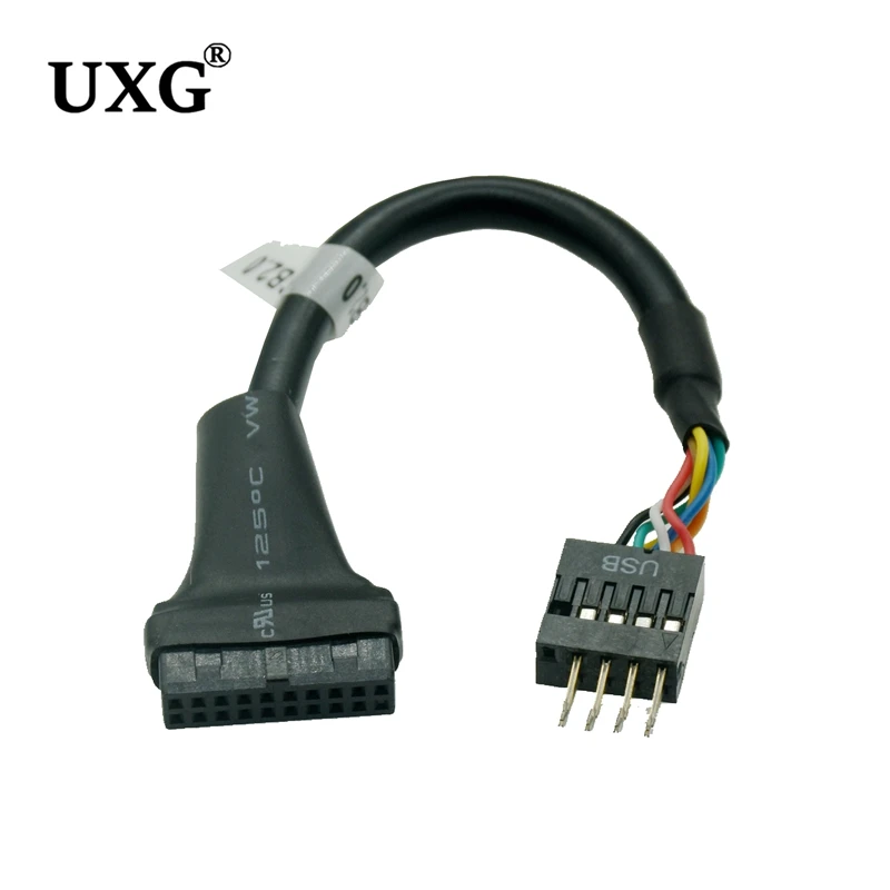 Новинка 15 см USB 3.0 20-контактный корпус штекер на материнскую плату USB 3.0 9-контактный гнездовой Кабель-адаптер для настольного компьютера ПК материнская плата