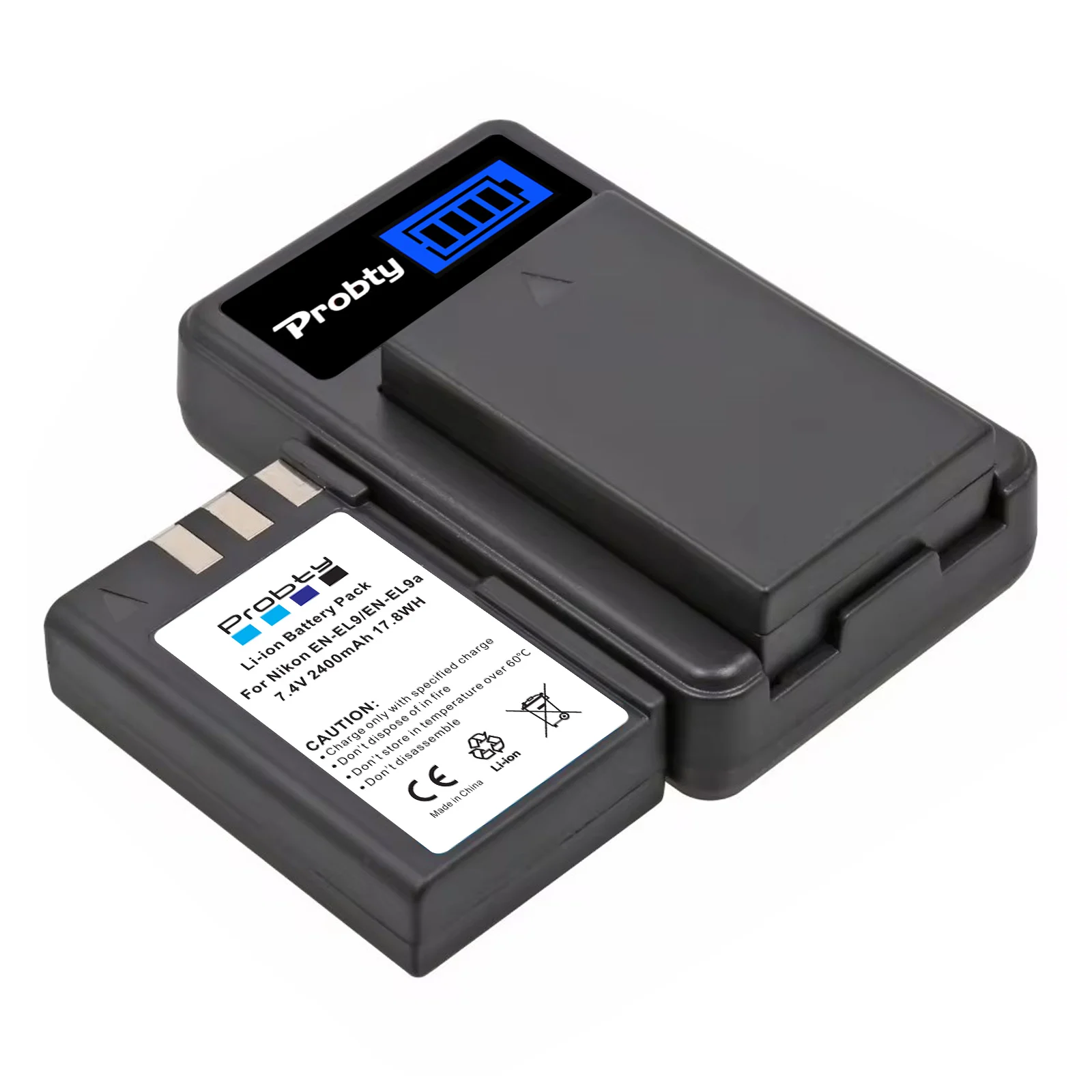 2 Pcs EN-EL9 EN EL9 Battery + LCD Charger for Nikon D700 D300 D100 D3000 D5000 D5100 D80 D60 D70s D70 D50 D40X D40 Cameras