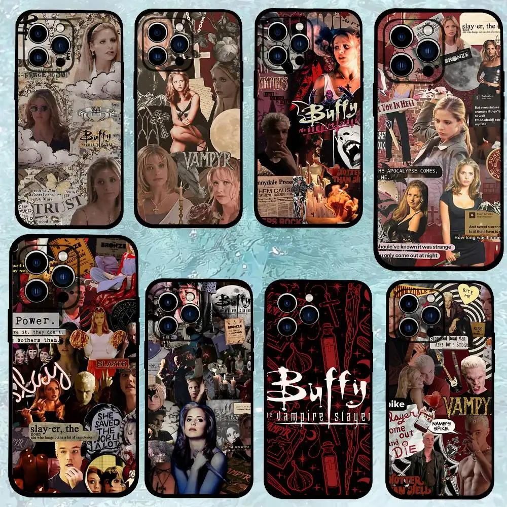 

Buffys-the V-Vampire Slayer Phone Case For IPhone 1716 15 14 13 Pro Max 11 12 Mini X Xs XR Black Silicone Cover