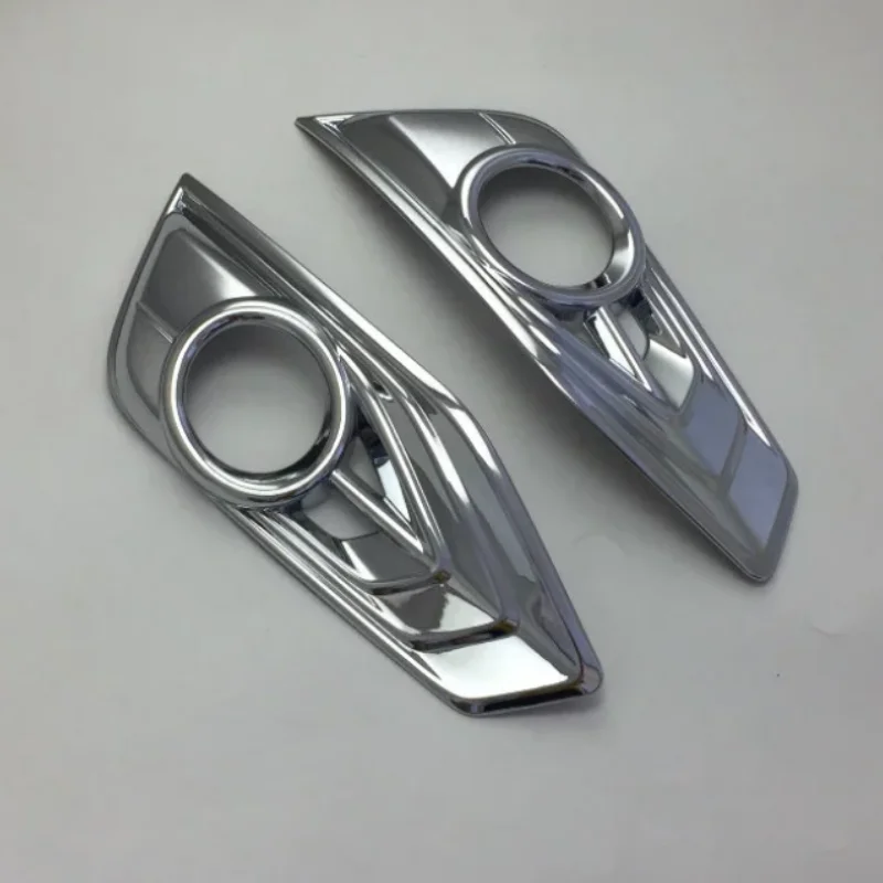 Chrome Front Fog Light Lamp Cover Trim For Nissan tiida 2016+ Sedan Car Head Foglight Molding Trim Exterior Accessories