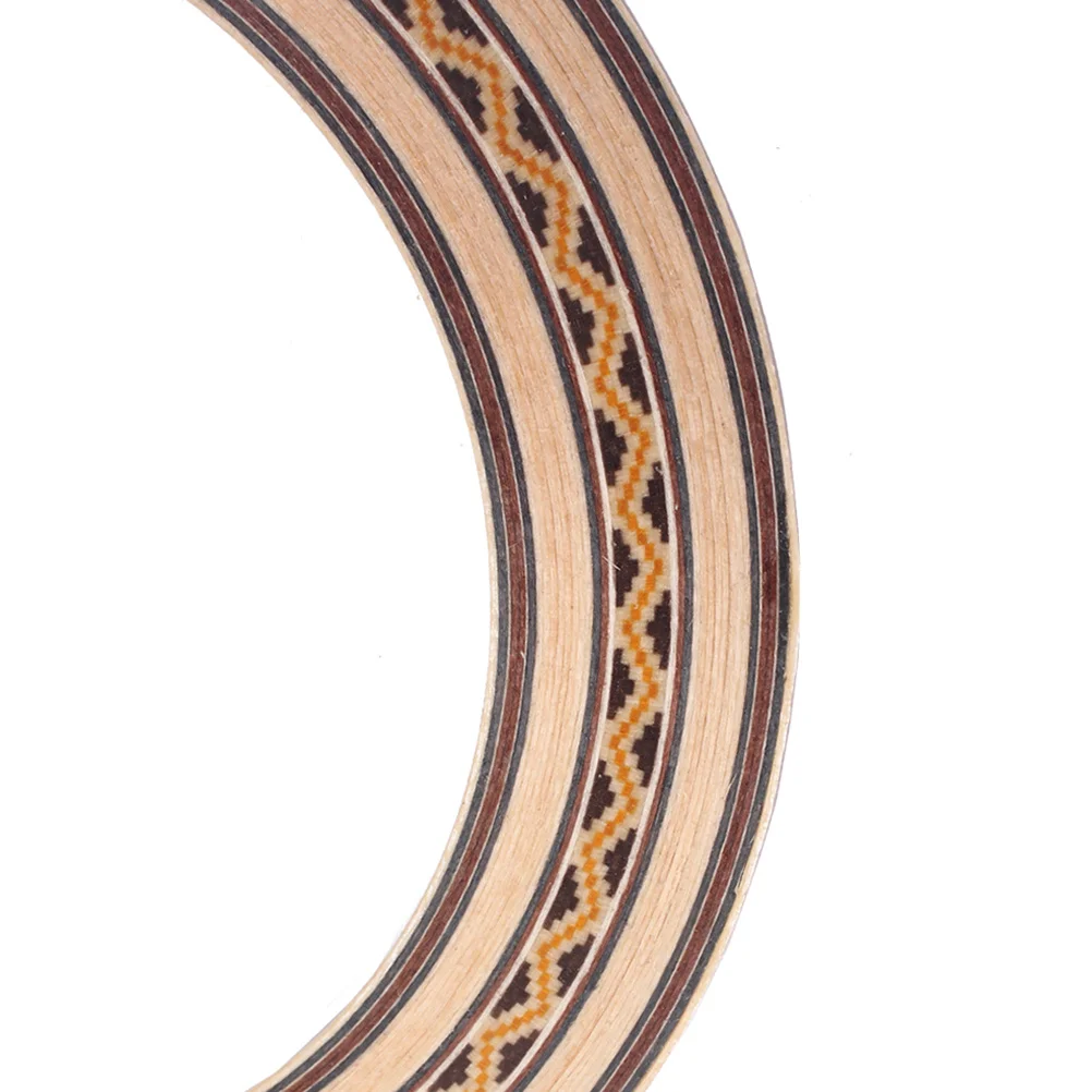 

Brown Wave Pattern Guitar Rosette Accessories Acoustic Guitar Sound Hole Rosette Durable Wooden Parts for Classical Guitars