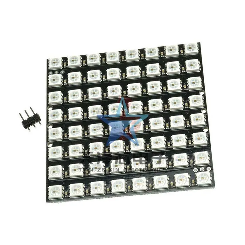 Ws2812B8 modul Led 5050 layar piksel, 64-Bit * 8 Xrgb, layar piksel Ws2812S