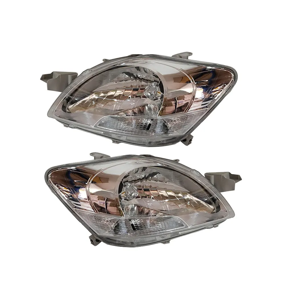 A Pair Car Crystal Headlights For Toyota Belta KSP92 NCP96 SCP92 2005 to 2010 Headlamp